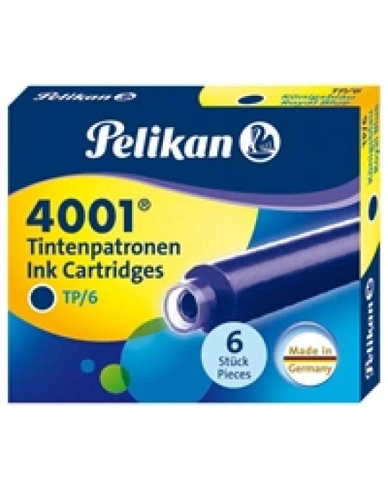 Pelikan 4001 Dolmakalem Kartuşu Küçük Royal Mavi (6lı Kutu)