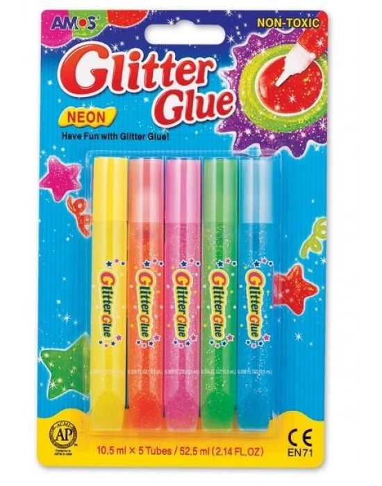 AMOS SIMLI NEON  YAPISTIRICI10.5ML 5LI BLISTER