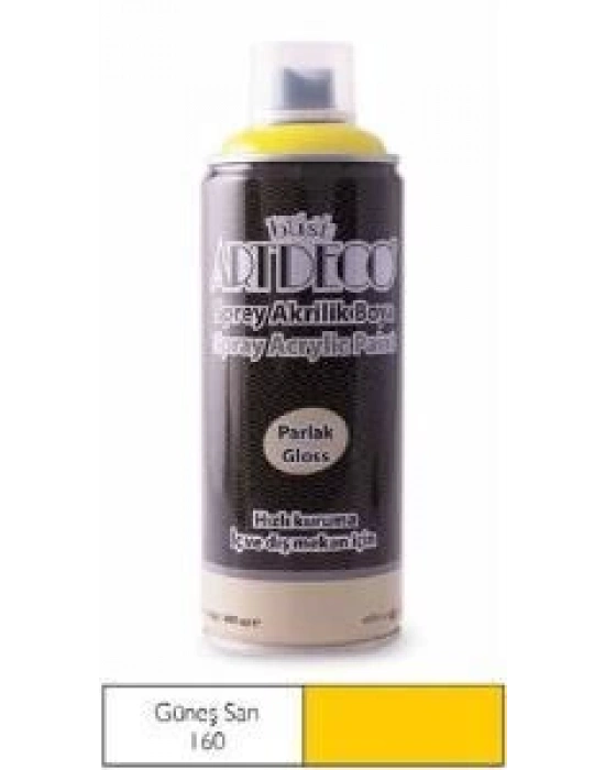 Artdeco Akrilik Sprey Boya 400ml Güneş Sarı 160