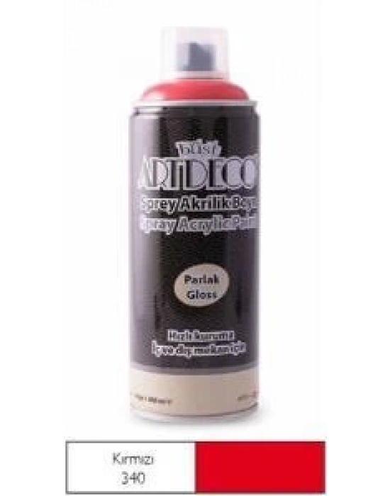 Artdeco Akrilik Sprey Boya 400ml Kırmızı 340