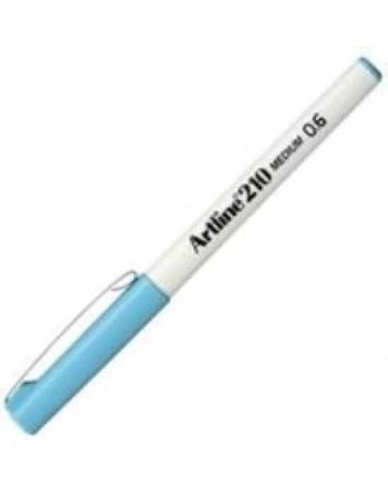 Artline 210N Keçe Uçlu Yazı Kalemi Uç:0,6mm Açık Mavi