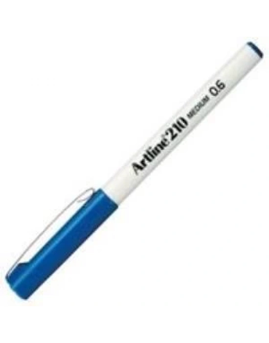 Artline 210N Keçe Uçlu Yazı Kalemi Uç:0,6mm Royal Mavi