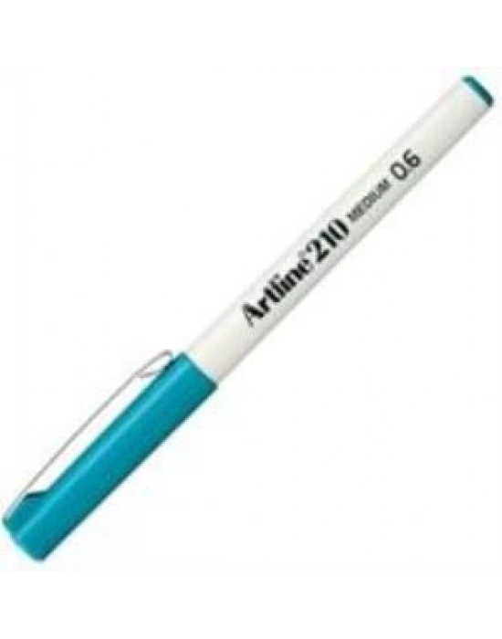 Artline 210N Keçe Uçlu Yazı Kalemi Uç:0,6mm Turkuaz