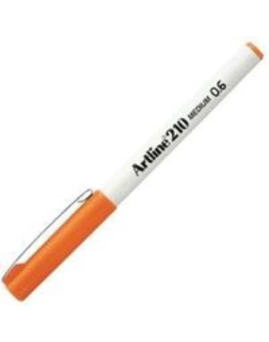 Artline 210N Keçe Uçlu Yazı Kalemi Uç:0,6mm Turuncu