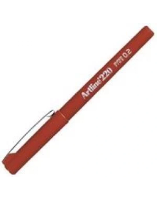 ARTLİNE 220 KEÇE UÇLU YAZI KALEMİ UÇ:0.2MM KOYU KIRMIZI
