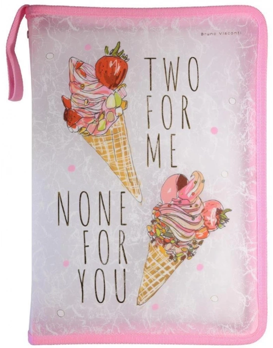 BRUNO VİSCONTİ FERMUARLI DOSYA A4 DONDURMA 14-032/05