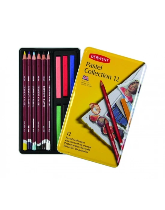 Derwent Pastel Collection Pastel Koleksiyonu 12li Teneke Kutu