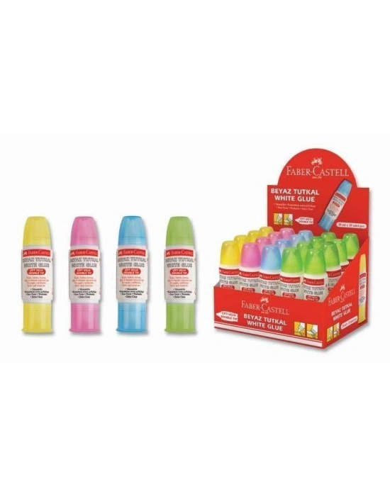 Faber CAstell 28 ml Beyaz Tutkal çift başlıklı