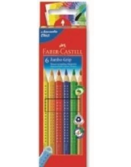 Faber-Castell Jumbo Grip Boya Kalemi, 6 Renk (stoklarla sınırlıdır)