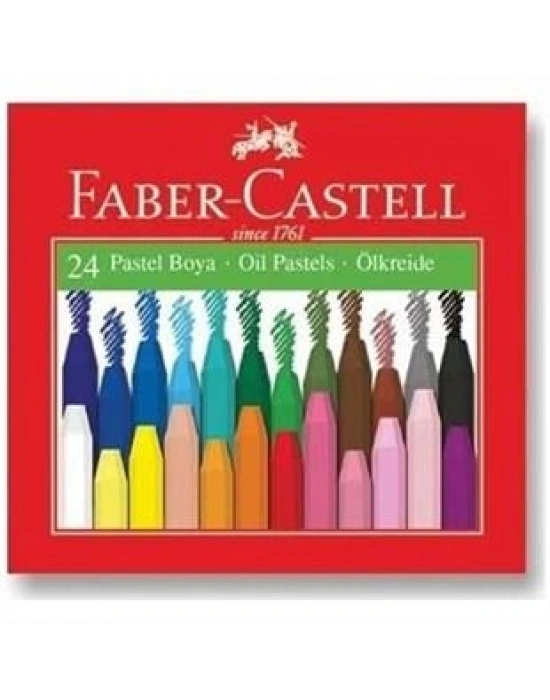 Faber-Castell Plastik Çantalı Tutuculu Pastel Boya, 24 Renk