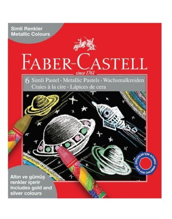 Faber-Castell Simli Pastel Boya, 6 Renk  (Stoklarla Sınırlıdır)