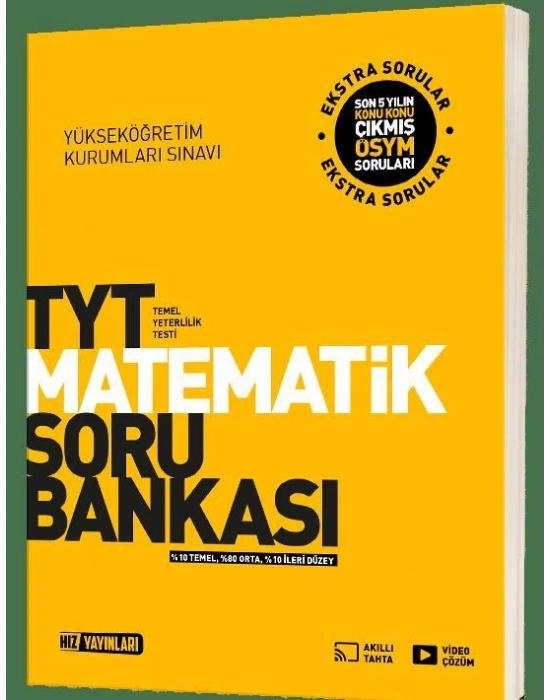 HIZ TYT MATEMATİK SORU BANKASI - EKTRA SON 5 YILIN ÇIKMIŞ ÖSYM SORULARI