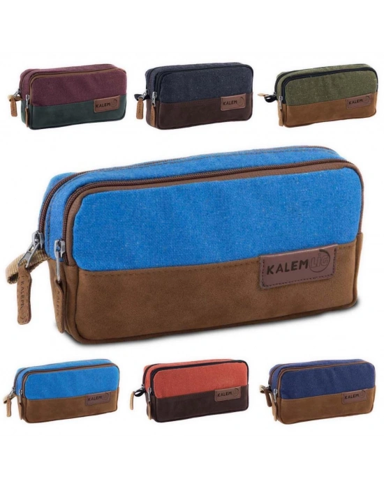 KALEMLİG NATURAL  ÇİFT BÖLMELİ KALEM ÇANTASI