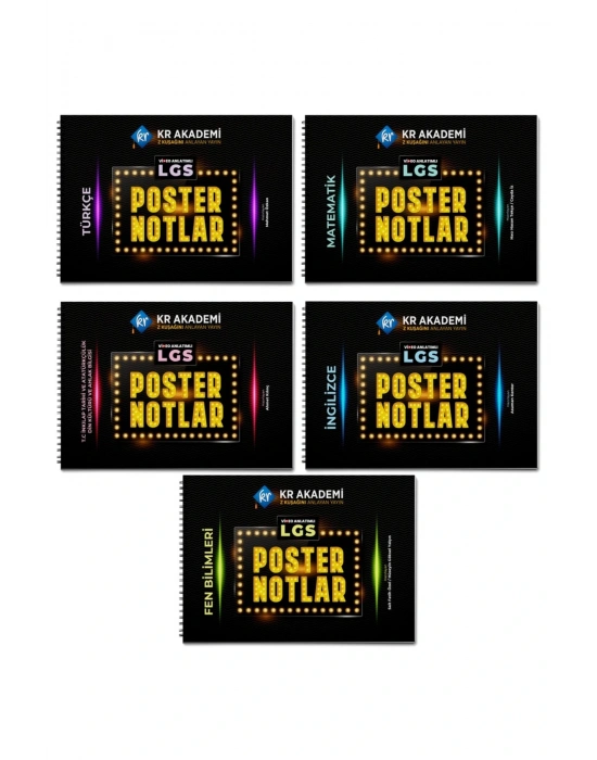KR AKADEMİ LGS Poster Notlar Seti 5li 2026