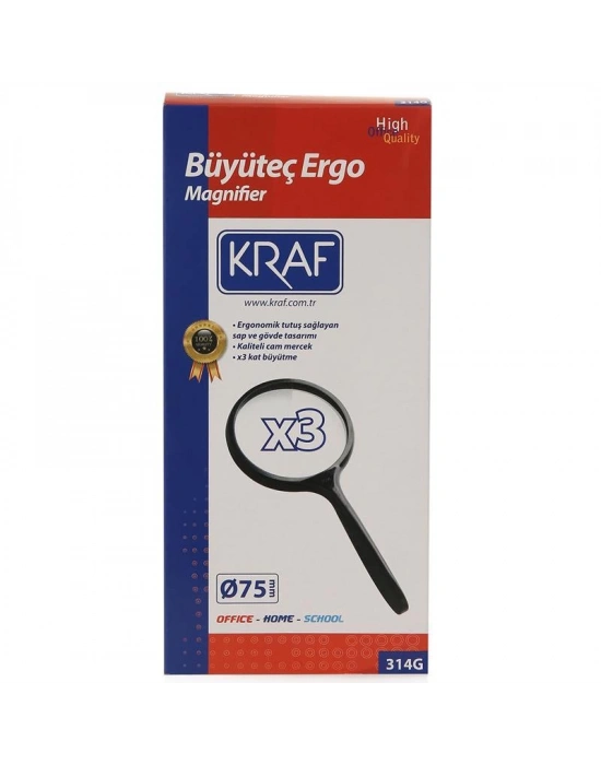 KRAF BÜYÜTEÇ ERGO 75MM 3x 314G