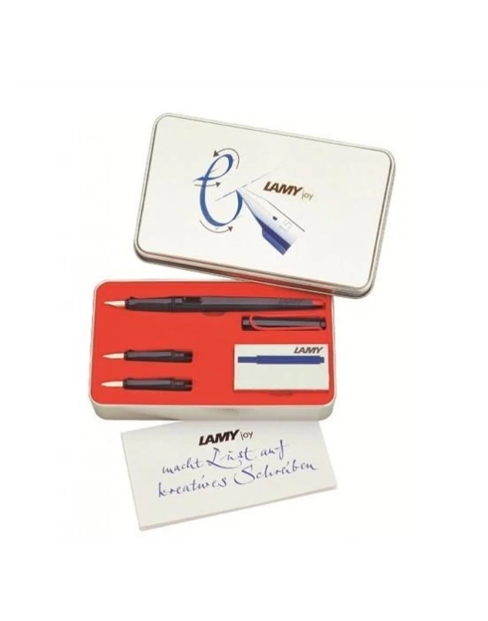 LAMY JOY DOLMA KALEM SETI 1 KLM+3 UC PARLAK SIYAH