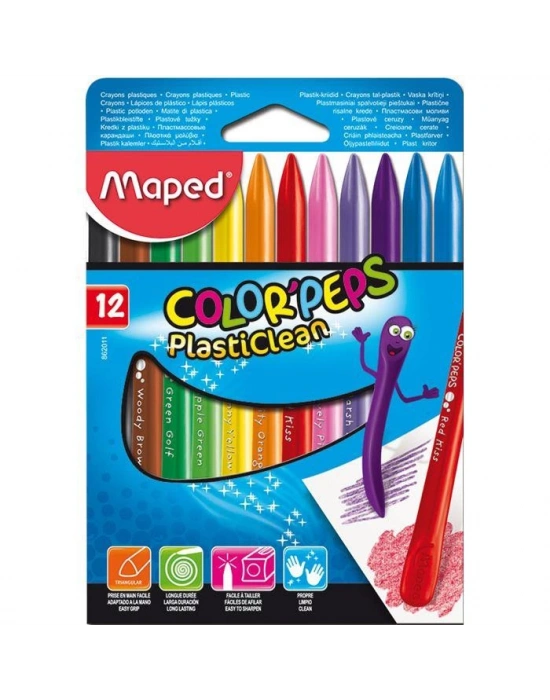 MAPED COLOR PEPS PLASTICLEAN  12Lİ