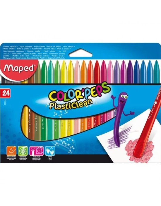 MAPED COLOR PEPS PLASTICLEAN  24lü