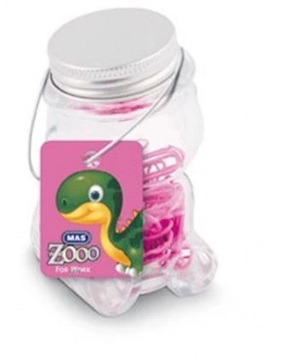 Mas Zoo - Cam Kavanozda Plastik Kapli Atas - No:2  - Pembe