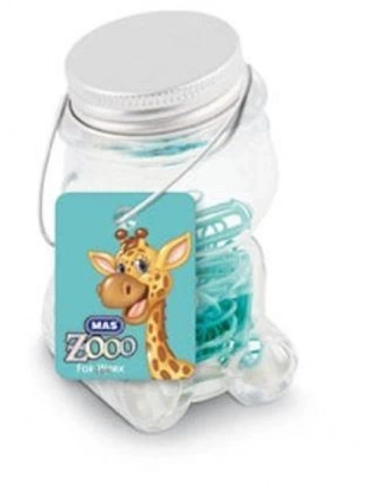 Mas Zoo - Cam Kavanozda Plastik Kapli Atas - No:2  - Turkuaz