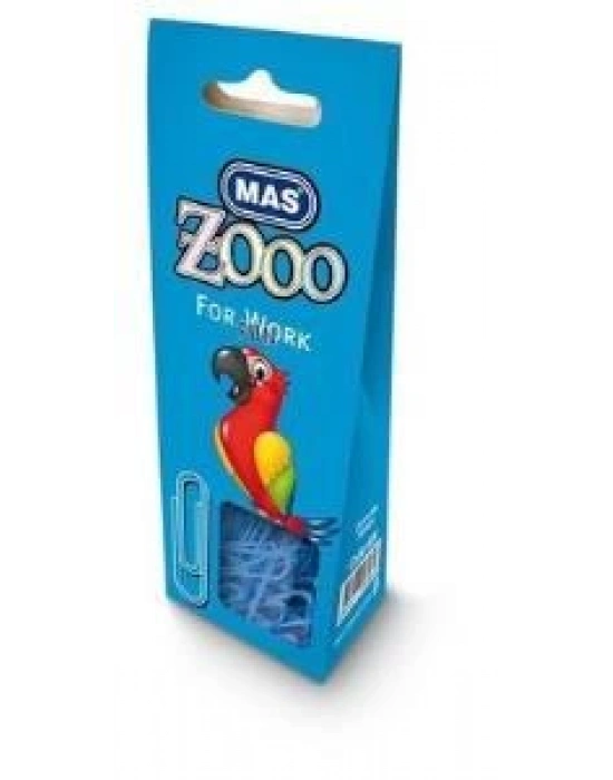 Mas Zoo - Karton Pakette Plastik Kapli Atas - No:3 - Mavi