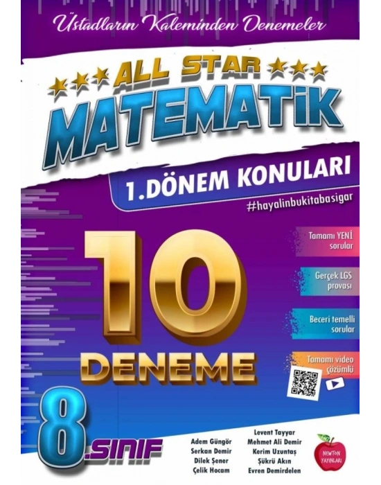 NEWTON 8. SINIF ALL STAR 1. DÖNEM MATEMETİK 10 DENEME