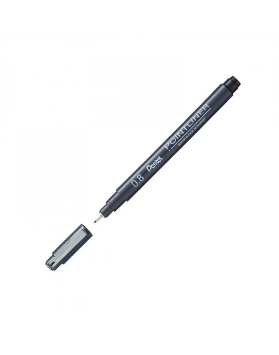 Pentel Fiber Uçlu Yazı Kalemi 0.8 mm. SİYAH