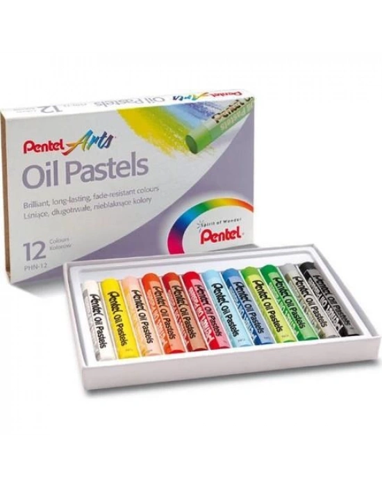 Pentel Yağlı Pastel 12 Renk