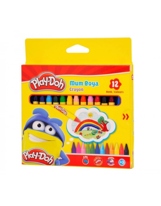 Play-Doh 12 Renk Crayon Karton Kutu  8mm