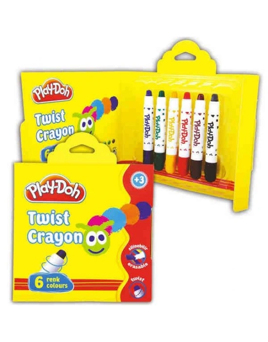 Play-Doh 6 Renk Twist Crayon Karton Kutu 10mm