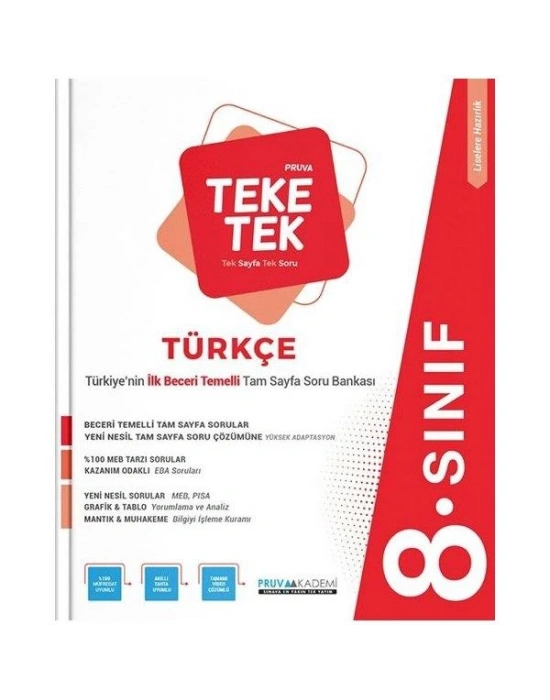 PRUVA 8. SINIF TEKE TEK TÜRKÇE