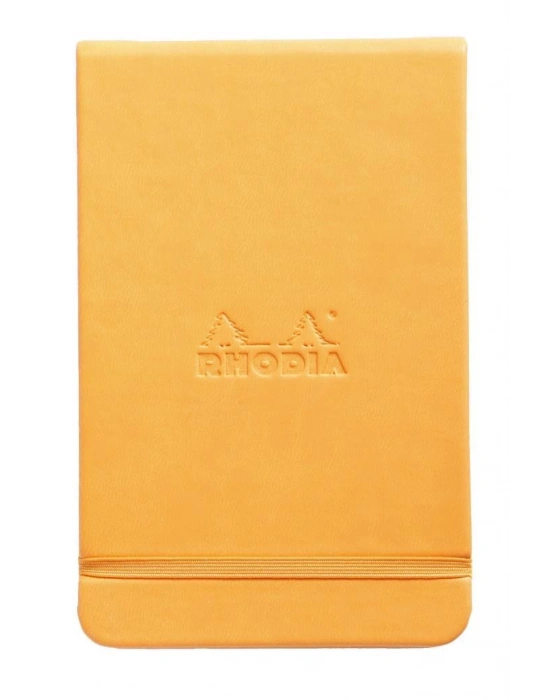 RHODIA 90*140 mm  ÇİZGİSİZ DEFTER, TURUNCU SERT KAPAK +
