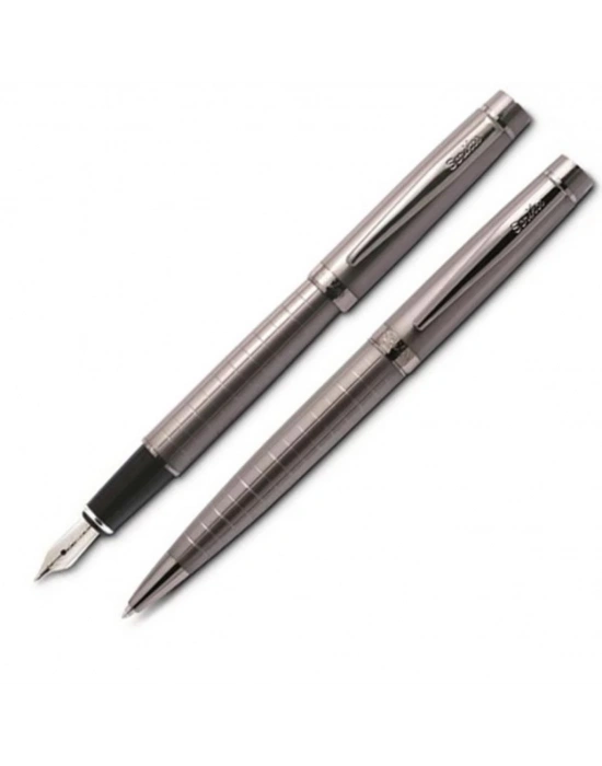 SCRIKSS DOLMAKALEM+TÜKENMEZ 38 Karbon Gri Set