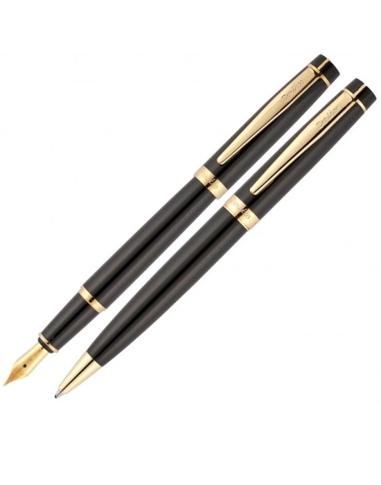 SCRİKSS DOLMAKALEM+TÜKENMEZ 38 SİYAH ALTIN SET