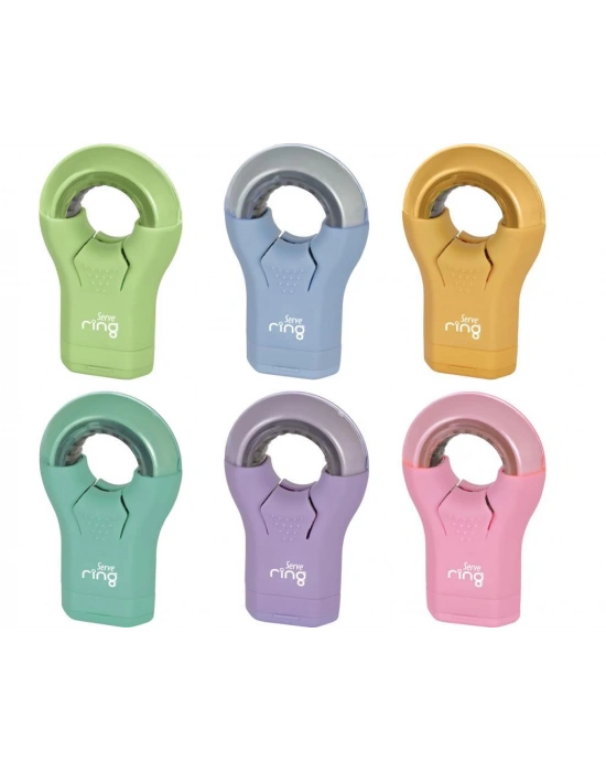 Serve Ring Silgili Kalemtraş Pastel Renkler