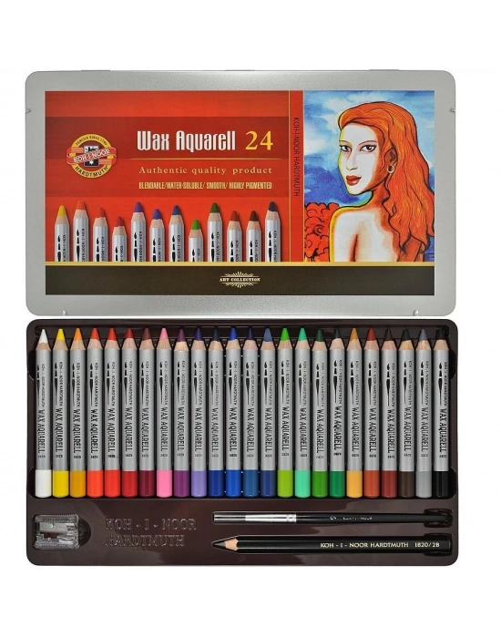 set of wax aquarell coloured pencils 8284 24