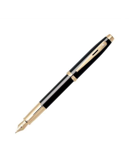 SHEAFFER 9322-0 100 SERİSİ DOLMAKALEM SİYAH ALTIN KROM