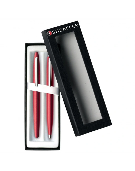 SHEAFFER 9403-2 VFM DOLMAKALEM TÜKENMEZKALEM SET MAT KIRMIZI