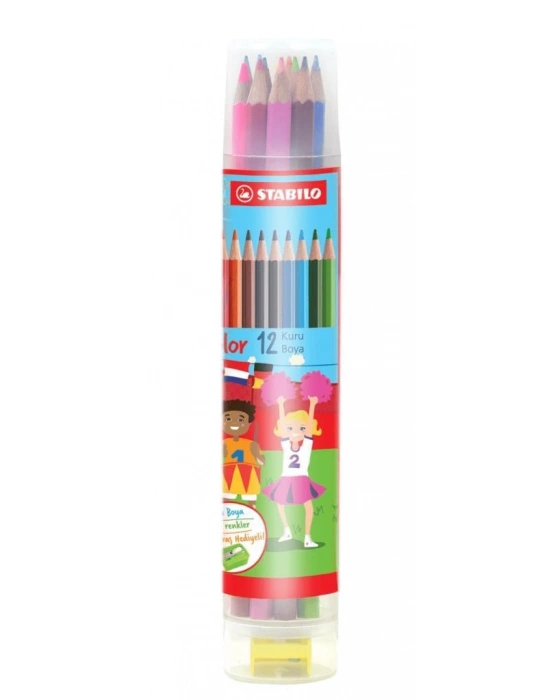 STABILO color Kuru Boya 12li Plastik Tüp