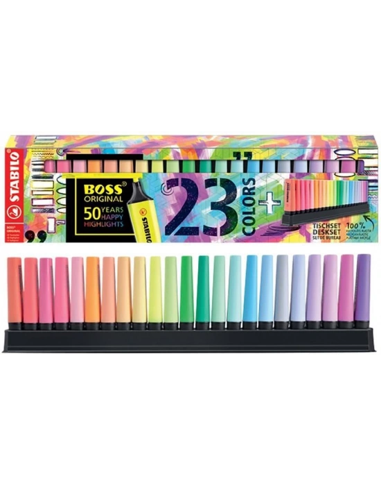 STABILO FOSFORLU KALEM BOSS 23 LÜ SET(9 FLORESAN+14 PASTEL RENK)