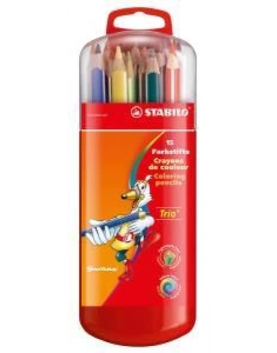 STABILO Trio thick 15li Üçgen Kalın Kuru Boya  Zebrui Kutu