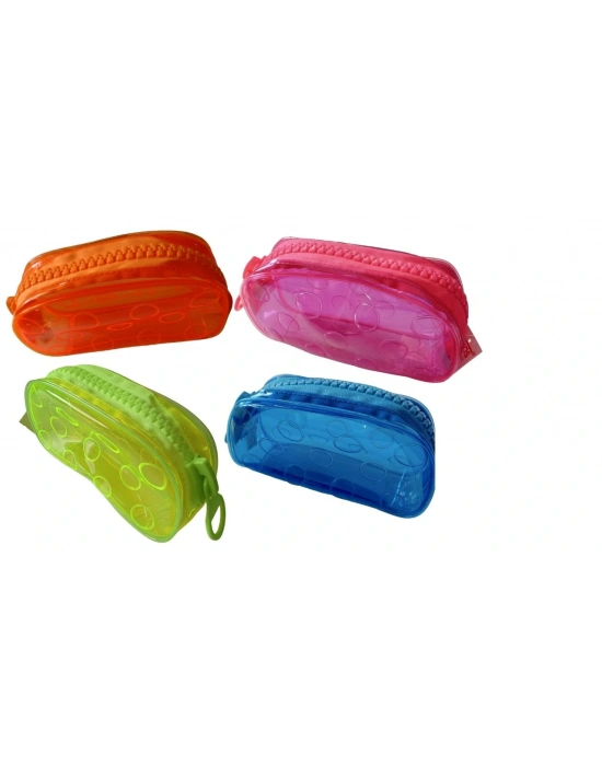 TAROS VİNTAGE LABEL BÜYÜK BOY BUBBLE SİLİKON ZİPPER KALEM KUTU