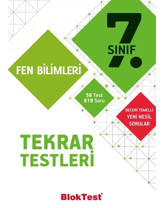 TUDEM 7. SINIF BLOKTEST FEN BİLİMLERİ TEKRAR TESTLERİ