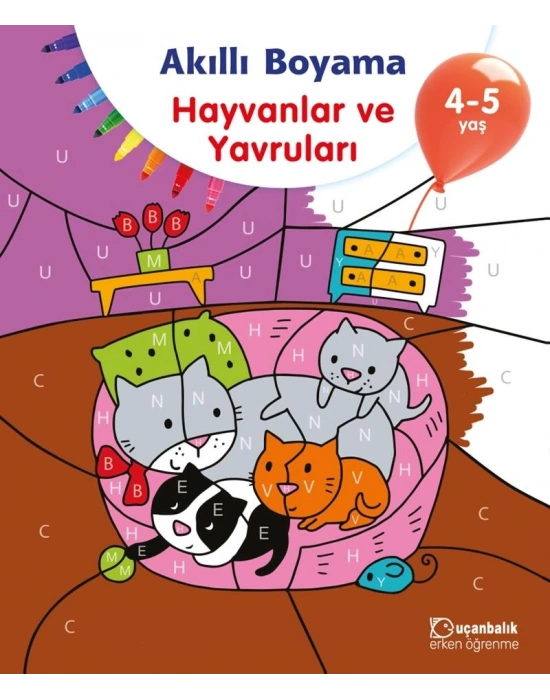 TUDEM AKILLI BOYAMA - HAYVANLAR VE YAVRULARI 4-5 YAŞ