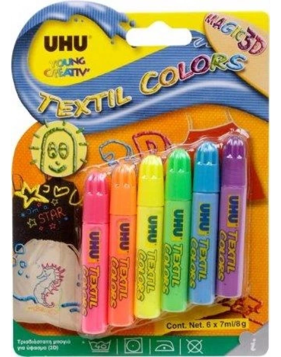 UHU KUMAS SUSLEME BOYASI SIMLI 6lı paket -stokla sınırlıdır