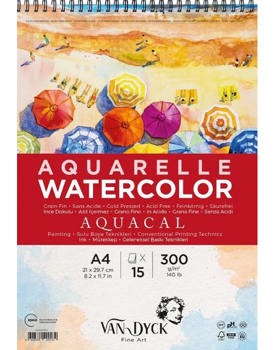 VAN DYCK AQUACAL CLDPRES A4+ÜST SPRL S.BY BLK 15YP İNCE DKL