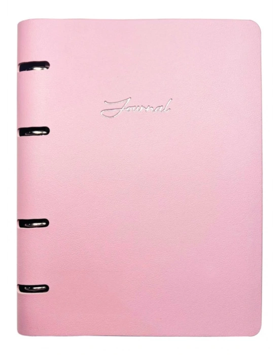 VJ RİNGO VEGAN DERİ MEKANİZMALI İÇİ DEĞİŞEBİLEN DEFTER A5-192 YP. 100 GR. İVORY ÇİZ. LİLA