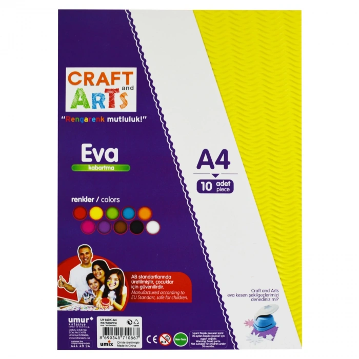Craft and Arts Eva 10lu A4 Kabartmalı
