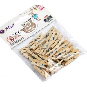 MASİS Ahşap Naturel Küçük Mandal (30 AD.)