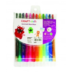 Craft and Arts 12li Çevirmeli Mum Boya